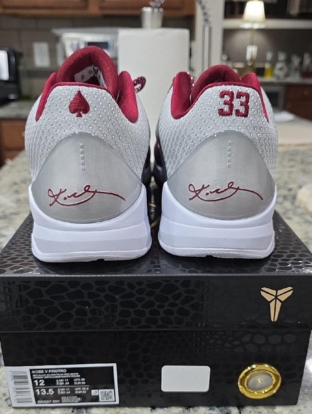 V Protro Men's Basketball Shoes - White/Garnet